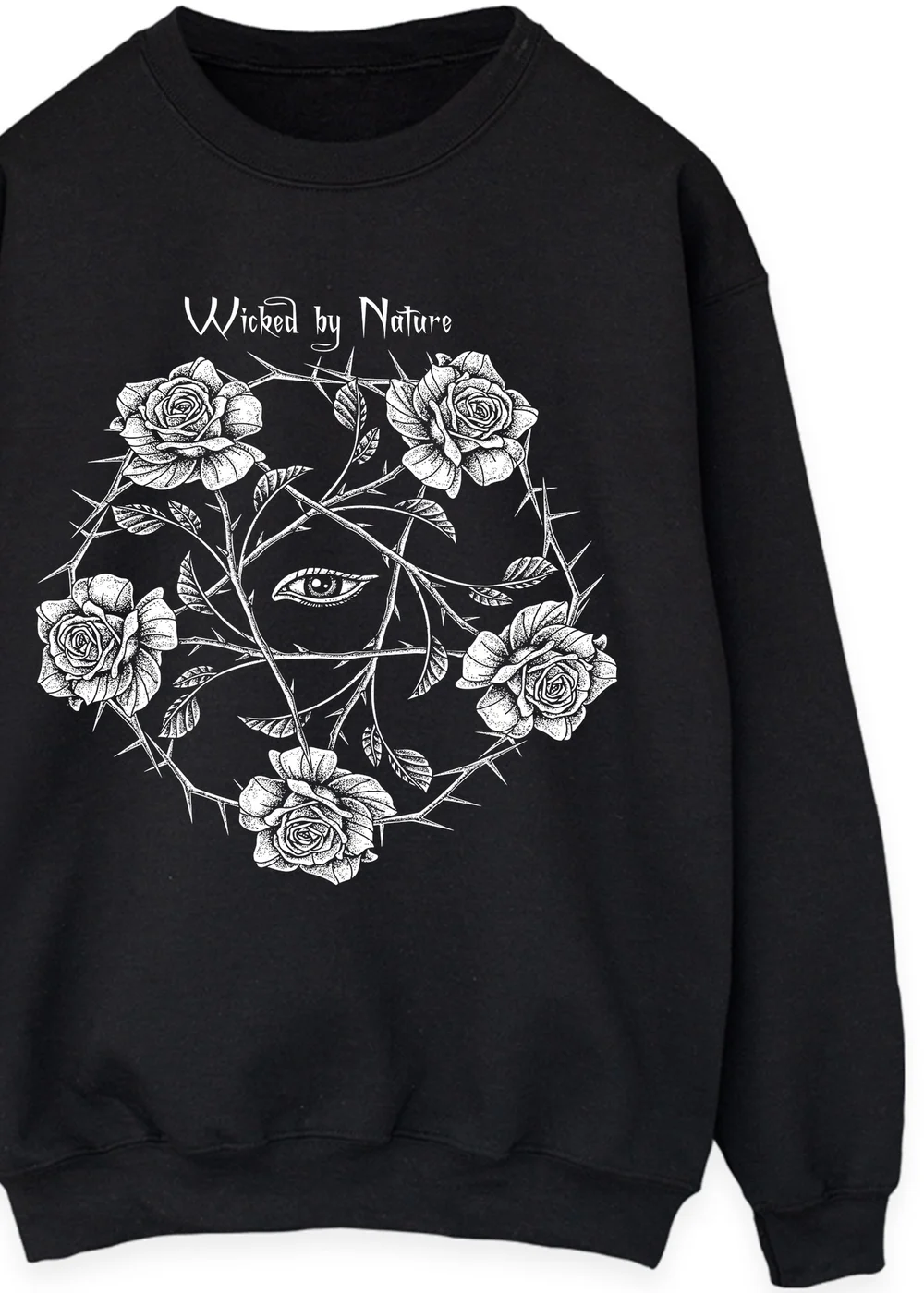 Spiral Galaxy Halloween Wicked By Nature Black Graphic Sweatshirt - M Image 2