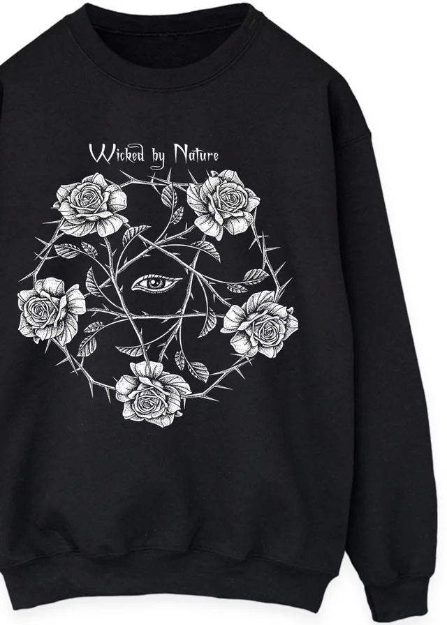 Spiral Galaxy Halloween Wicked By Nature Black Graphic Sweatshirt