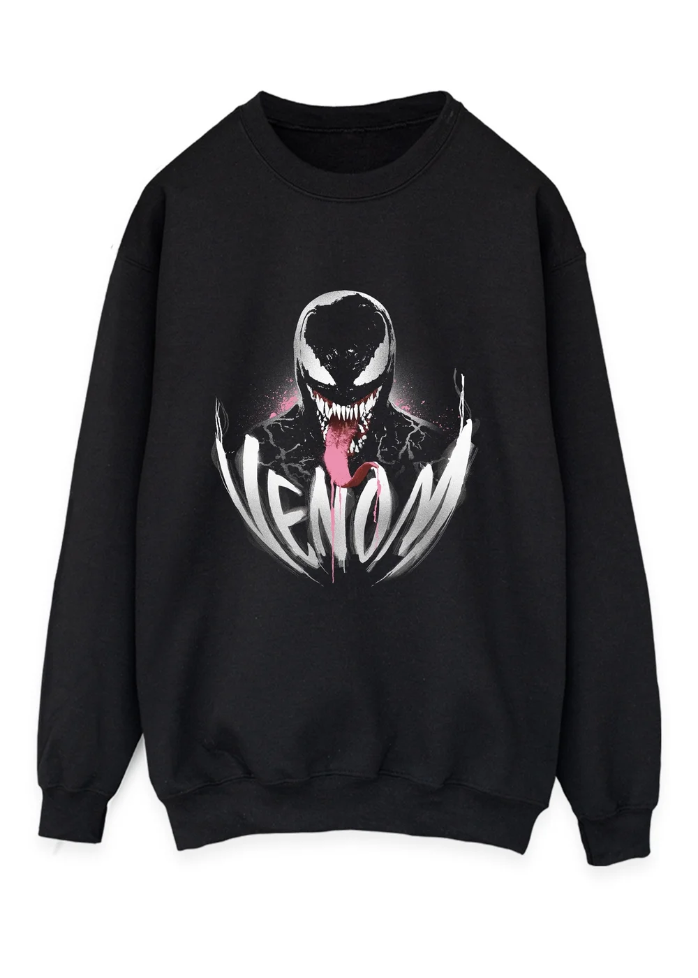 Spiral Galaxy Marvel Venom Smile Halloween Black Graphic Sweatshirt - 3XL Image 1