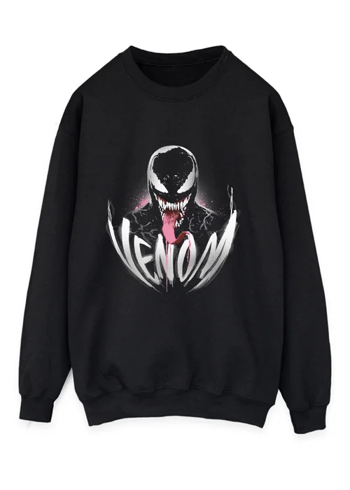 Spiral Galaxy Marvel Venom Smile Halloween Black Graphic Sweatshirt - 3XL Image 1