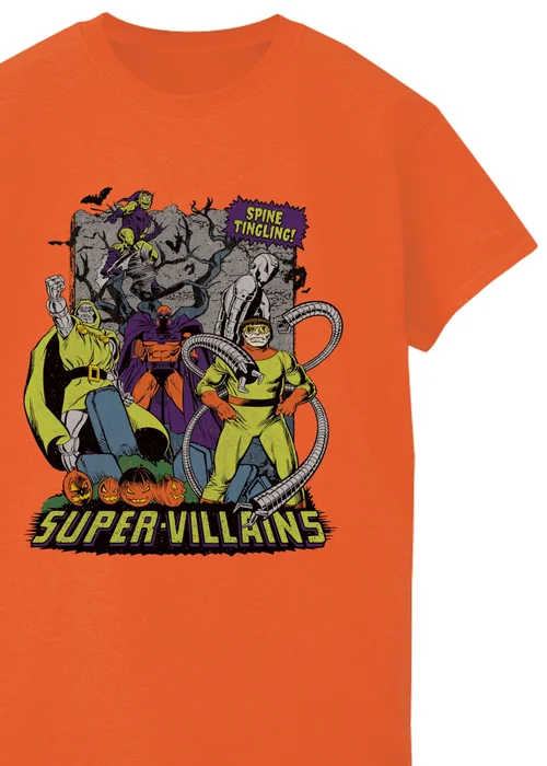 Spiral Galaxy Marvel Super Villains Halloween Orange Graphic T-Shirt - 5XL Image 2