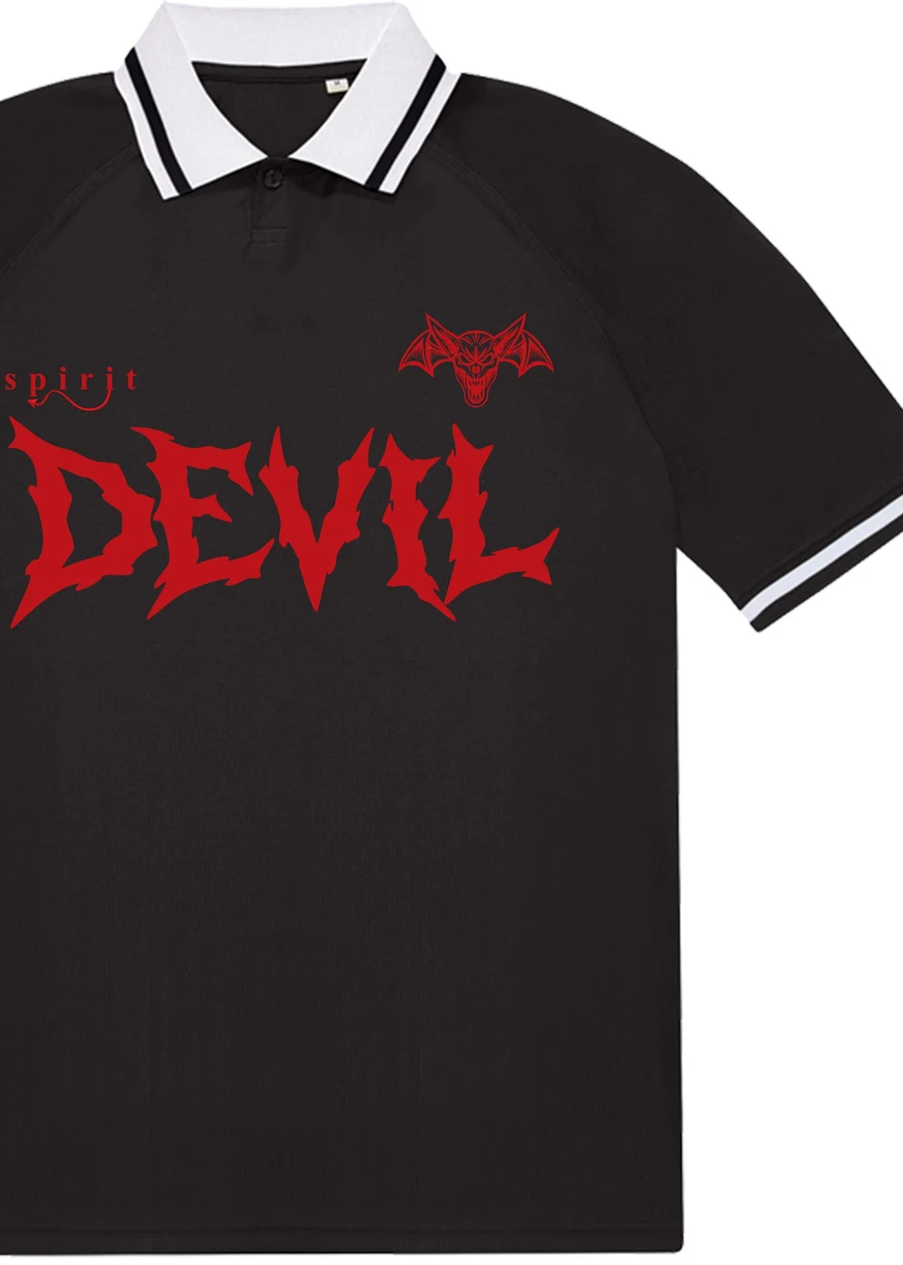Spiral Galaxy Halloween Devil Black Graphic Football Shirt - S Image 2