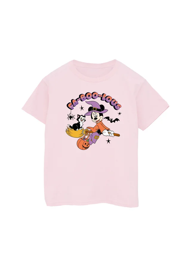 Ada & Ted Disney Minnie Mouse Faboolous Halloween Girls Pink Graphic T-Shirt (3-13 Years)