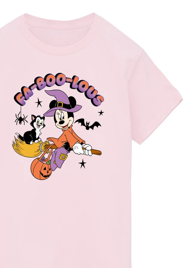 Ada & Ted Disney Minnie Mouse Faboolous Halloween Girls Pink Graphic T-Shirt (3-13 Years)