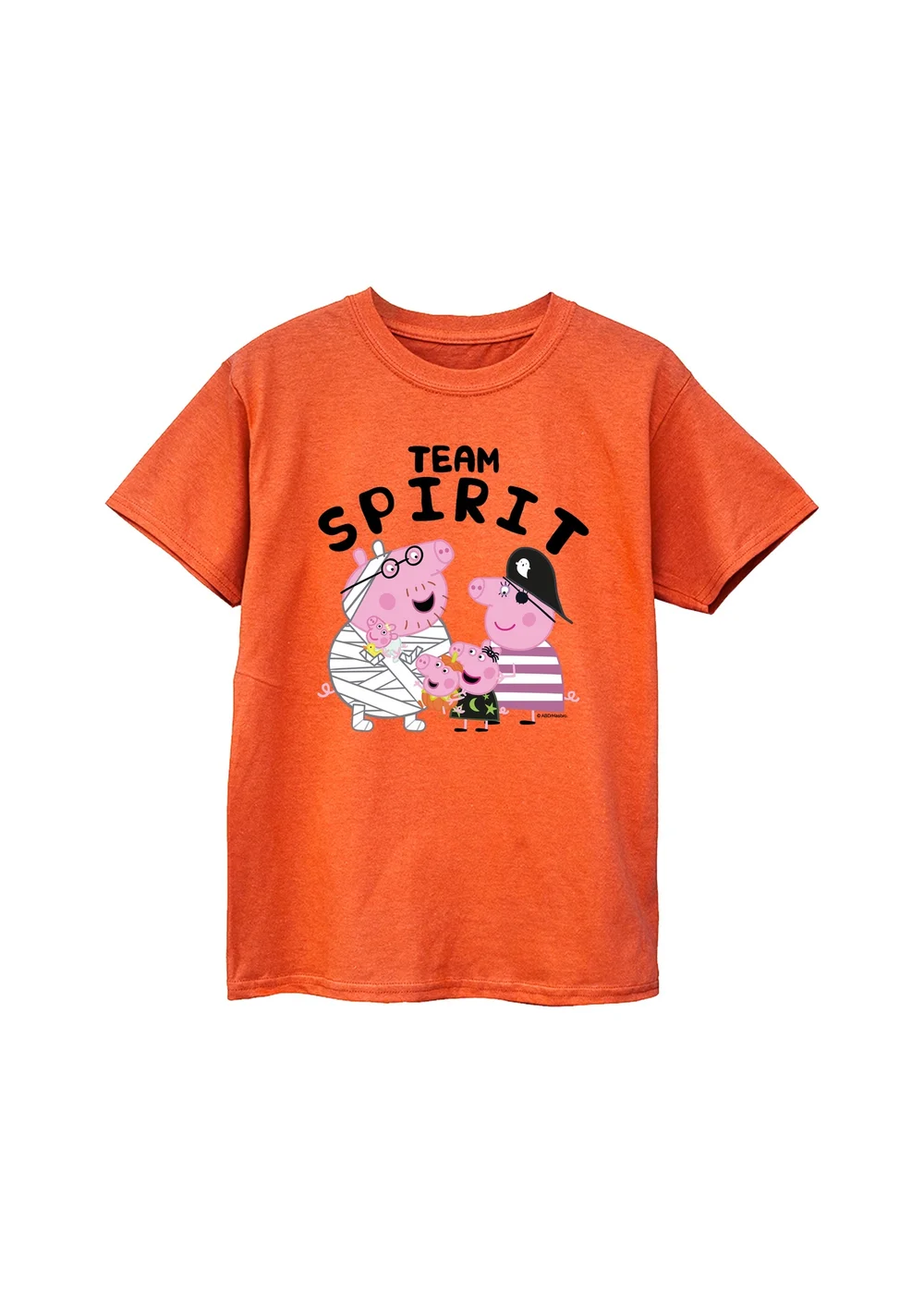 Ada & Ted Peppa Pig Team Spirit Halloween Girls Orange Graphic T-Shirt (3-13 Years) - 12-13 yrs Image 1