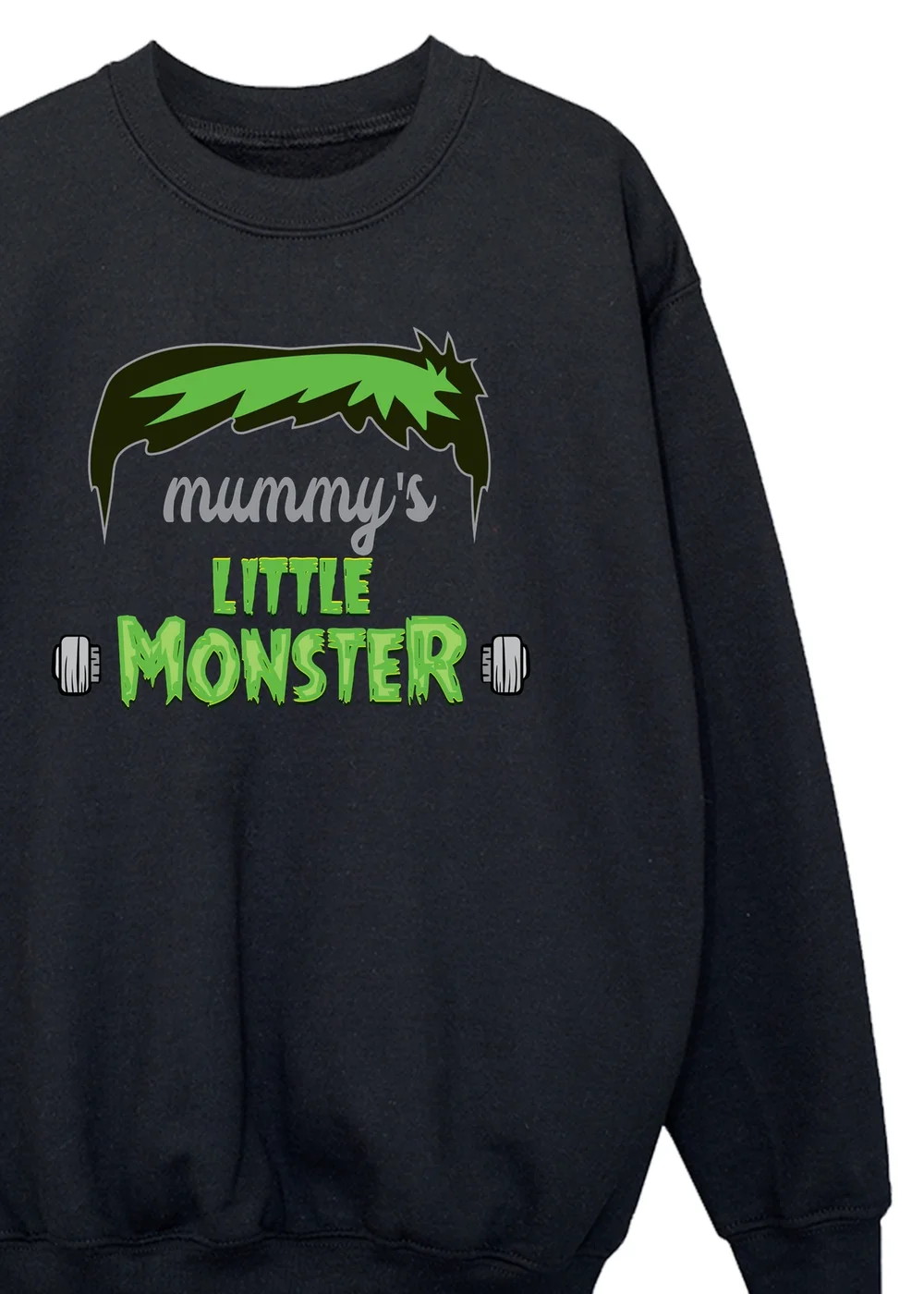 Ada & Ted Halloween Mummy Little Monster Boys Black Graphic Sweatshirt (3-13 Years) - 7-8 Yrs Image 2
