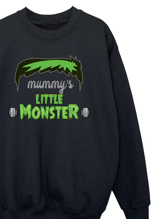 Ada & Ted Halloween Mummy Little Monster Boys Black Graphic Sweatshirt (3-13 Years) - 7-8 Yrs Image 2