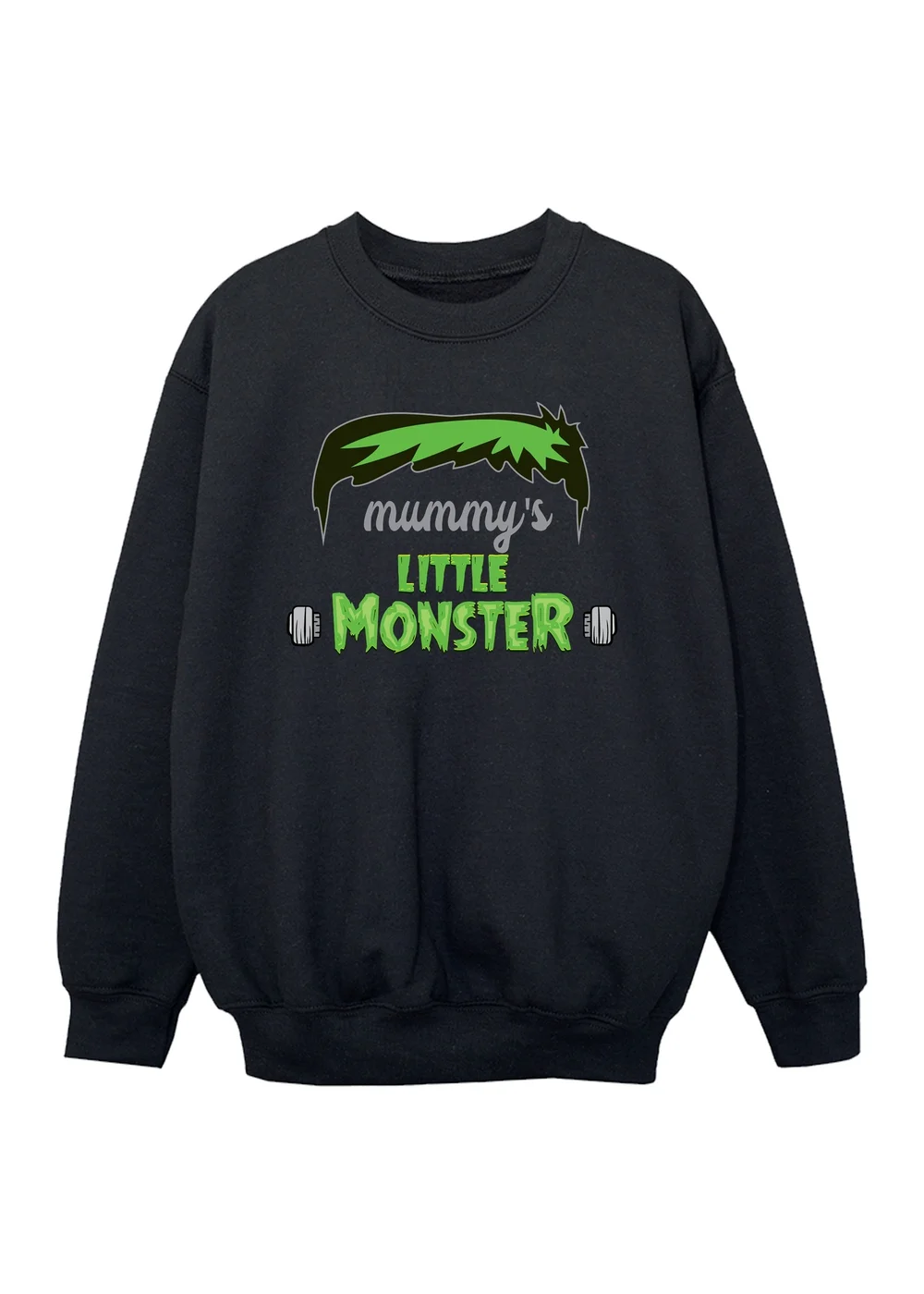 Ada & Ted Halloween Mummy Little Monster Boys Black Graphic Sweatshirt (3-13 Years) - 7-8 Yrs Image 1
