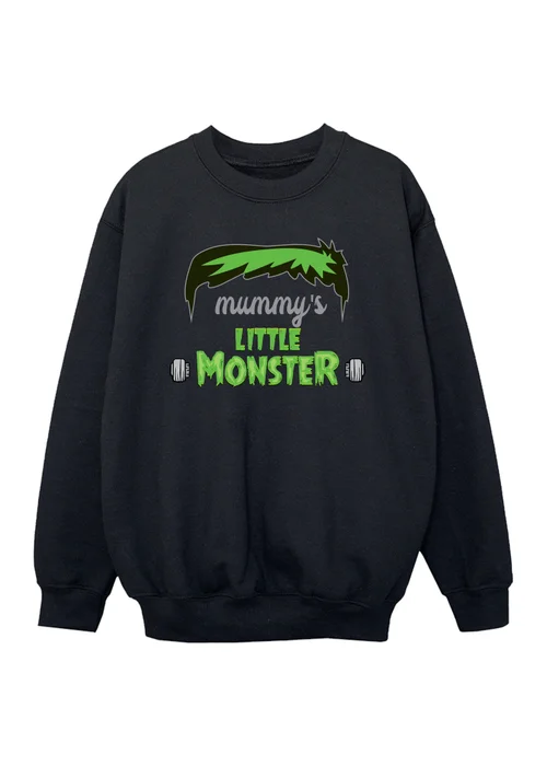 Ada & Ted Halloween Mummy Little Monster Boys Black Graphic Sweatshirt (3-13 Years) - 7-8 Yrs Image 1
