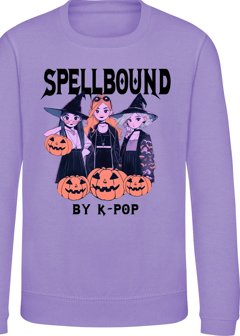Ada & Ted Halloween K-Pop Spellbound Girls Lavender Graphic Sweatshirt (3-13 Years) - 9-11 Yrs Image 2