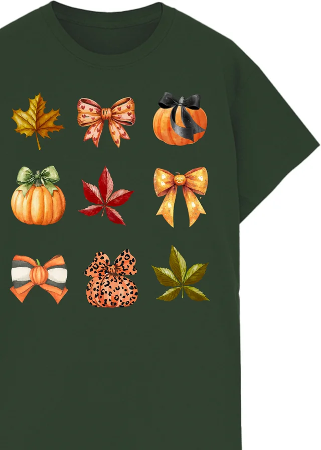 Spiral Galaxy Autumn Season Green Graphic Boyfriend Fit T-Shirt