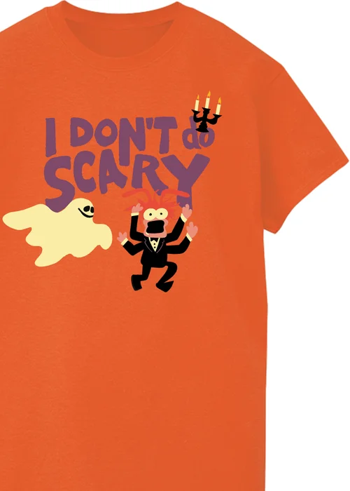 Ada & Ted Disney Muppets Don't Do Scary Halloween Boys Orange Graphic T-Shirt (3-13 Years) - 5-6 Yrs Image 2