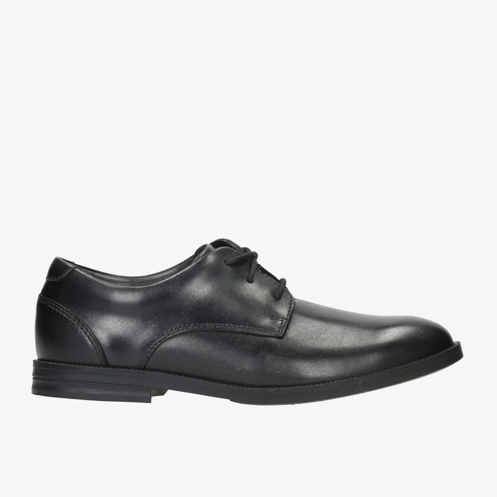 Clarks School Rufus Edge Youth Black Leather Standard - 4 Image 1
