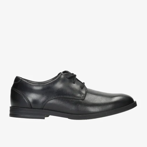 Clarks School Rufus Edge Youth Black Leather Standard - 4 Image 1