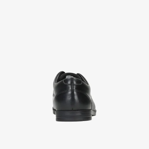 Clarks School Rufus Edge Youth Black Leather Wide - 4.5 Image 5
