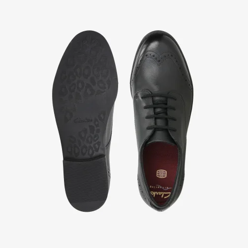Clarks School Sami Walk Youth Black Leather Standard - 3.5 Image 6