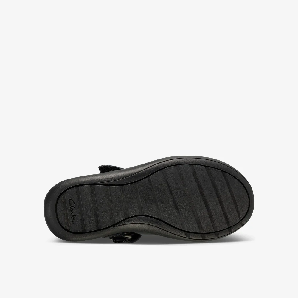 Clarks School Etch Beam Toddler Black Patent Standard - 7.5 Infants Image 3