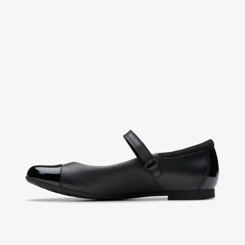 Clarks School Scala Gem Youth Black Leather Extra Narrow - 4 Image 2