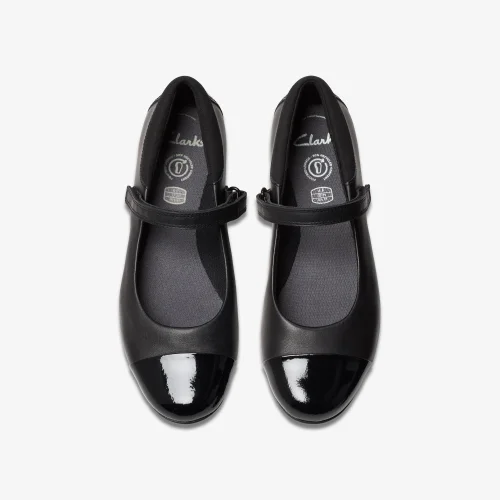 Clarks School Scala Gem Youth Black Leather Extra Narrow - 4 Image 6
