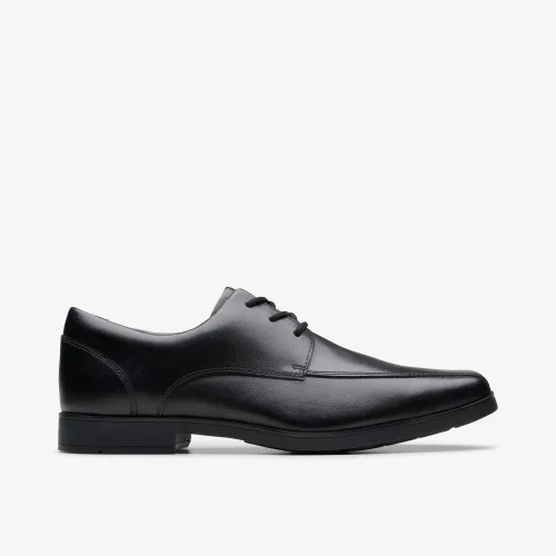 Clarks School Scala Step Youth Black Leather Wide - 5 Image 1