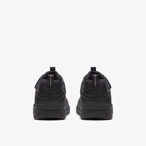 Clarks School Boys Black Clowder Sprint Older Leather Extra Wide - 2 Image 5