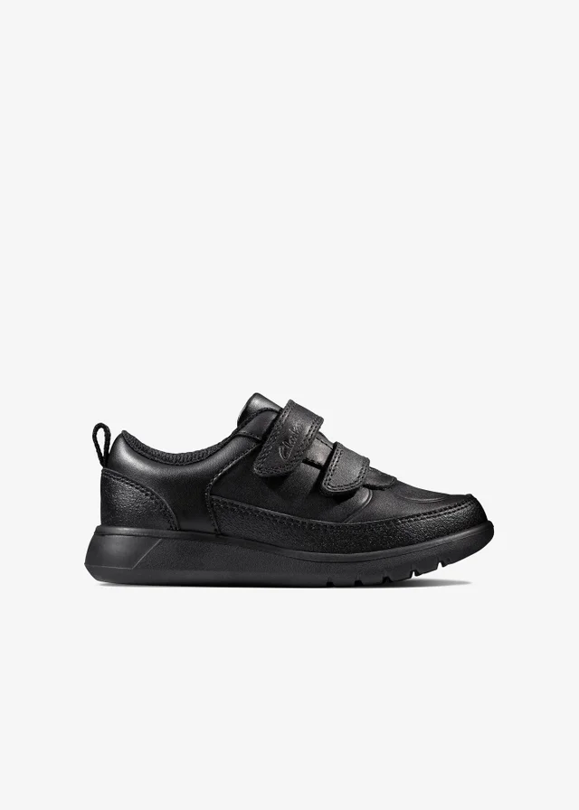 Clarks School Boys Black Scape Flare Toddler Leather Standard