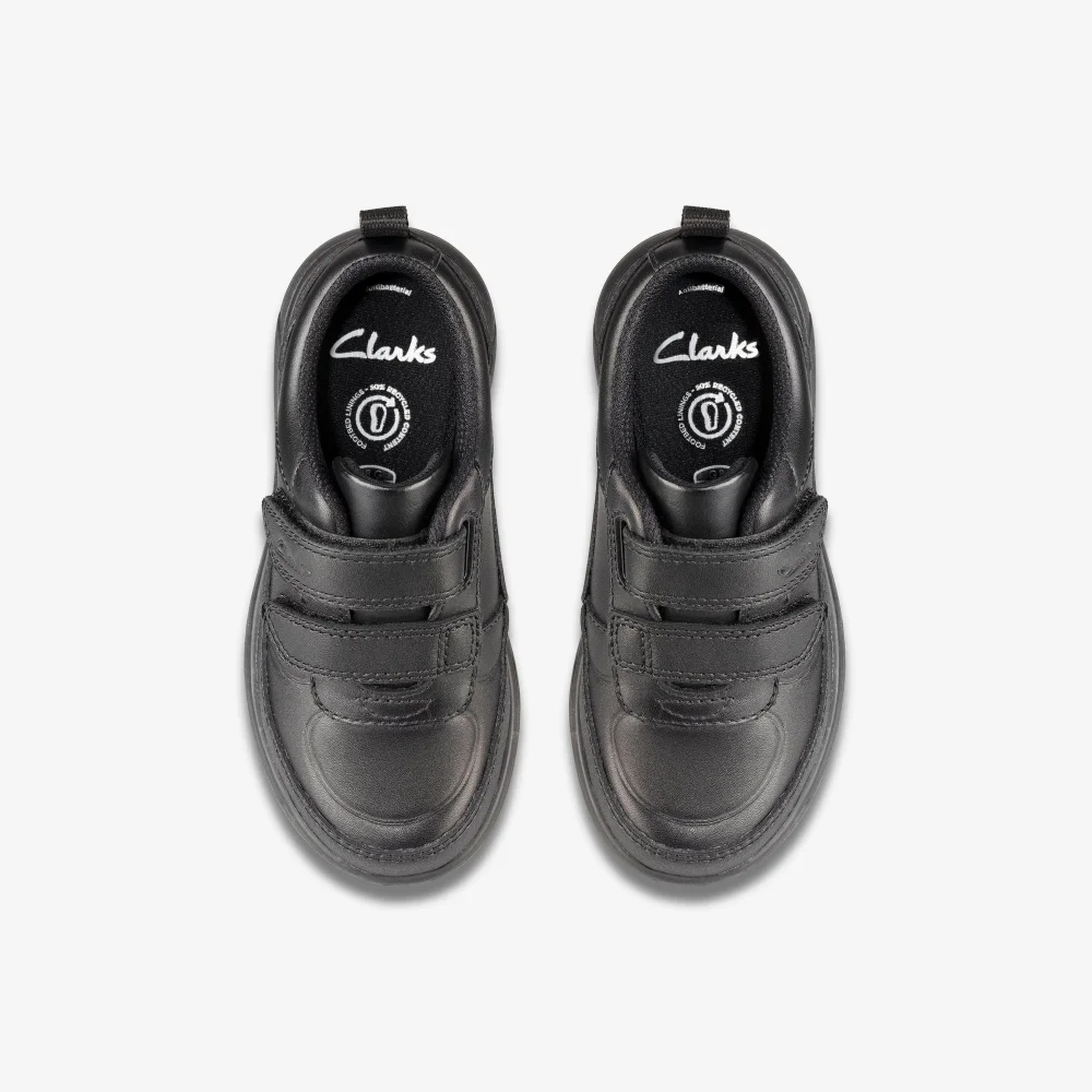 Clarks School Scape Flare Toddler Black Leather Standard - 7.5 Infants Image 6