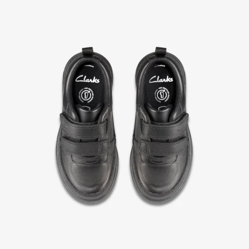 Clarks School Scape Flare Toddler Black Leather Standard - 7.5 Infants Image 6
