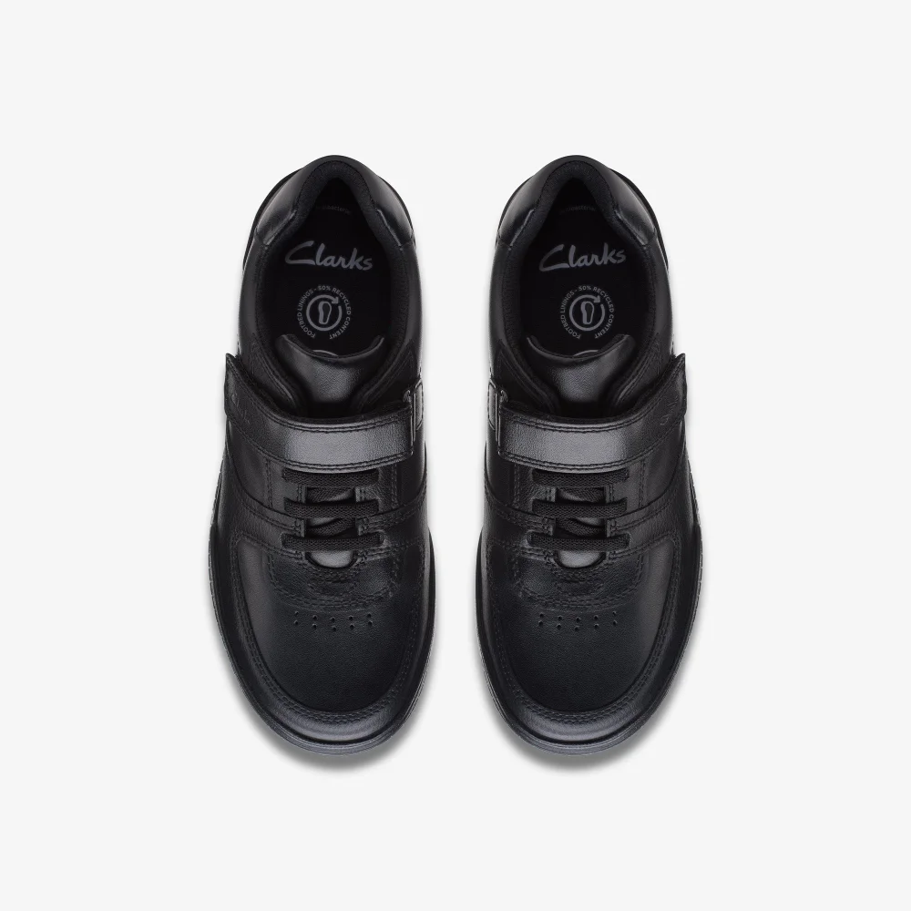 Clarks School Fawn Lay Older Black Leather Wide - 13 Infant Image 6