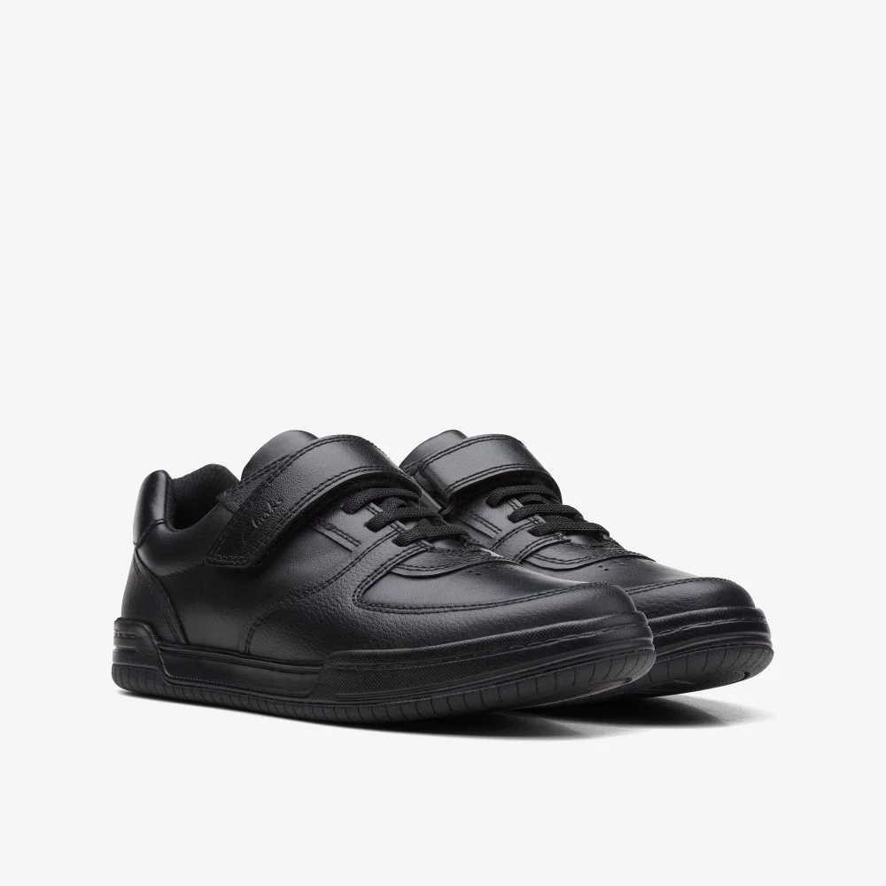 Clarks School Fawn Lay Older Black Leather Wide - 13 Infant Image 2