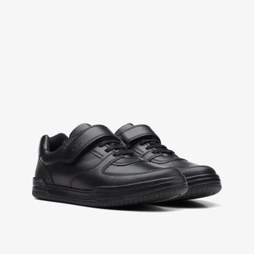 Clarks School Fawn Lay Older Black Leather Wide - 13 Infant Image 2