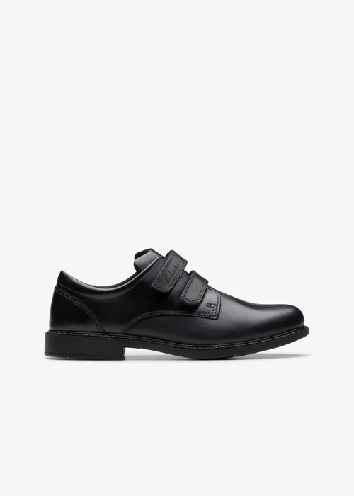 Clarks School Boys Black Scala Pace Older Leather Wide - 1 Image 1