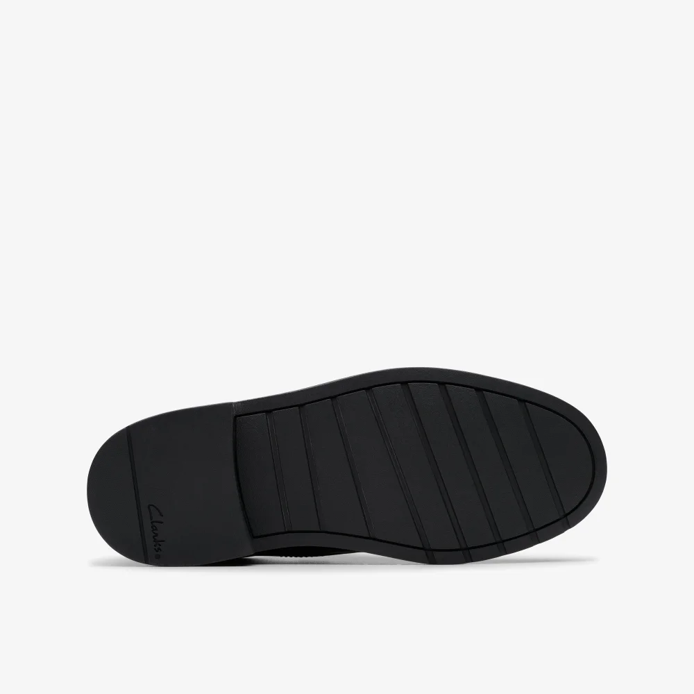 Clarks School Boys Black Scala Pace Older Leather Wide - 1 Image 3