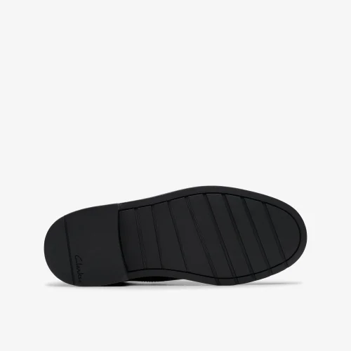 Clarks School Boys Black Scala Pace Older Leather Wide - 1 Image 3