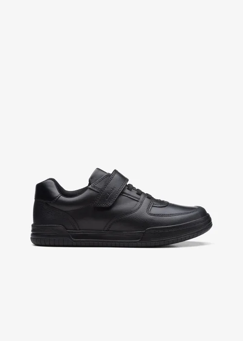 Clarks School Fawn Lay Older Black Leather Extra Wide - 1 Image 1