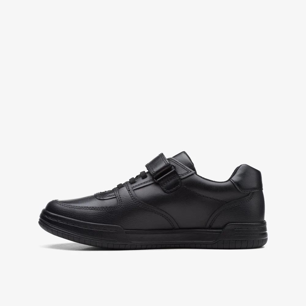 Clarks School Fawn Lay Older Black Leather Extra Wide - 1 Image 3