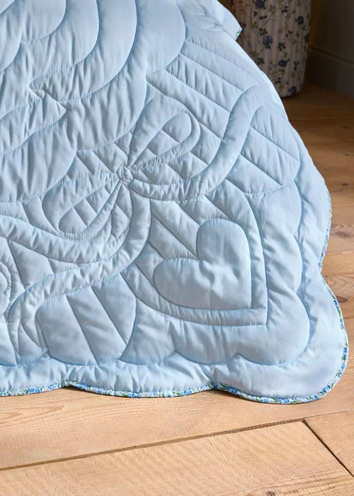 Cath Kidston Ditsy Floral Reversible Quilted 150x200cm Bedspread Blue - One Size Image 3