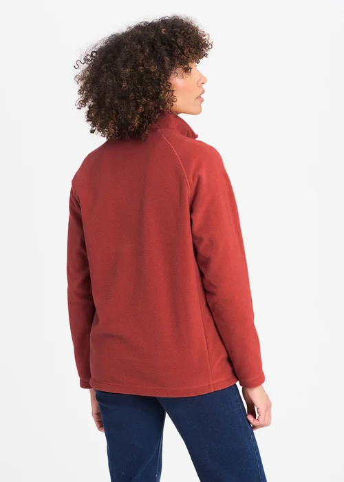 Cotton Traders Burnt Umber Microfleece Half Zip Top - 3XL Image 2