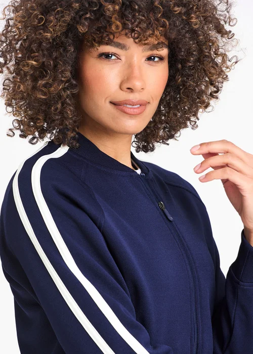 Cotton Traders Marine Zip through Track Top - XL Image 3
