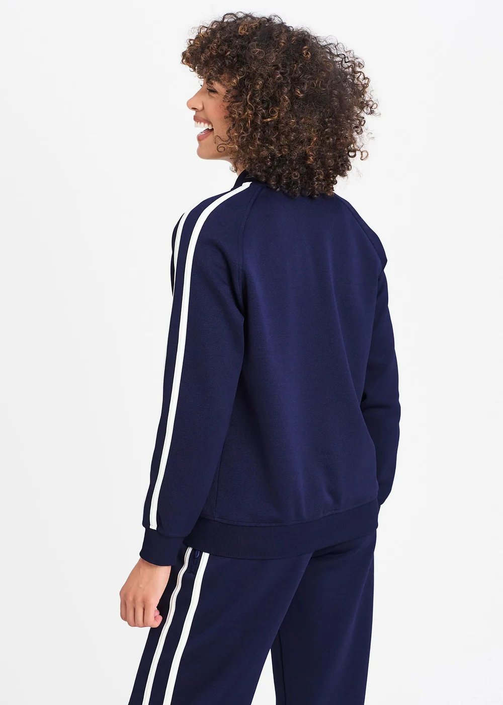 Cotton Traders Marine Zip through Track Top - XL Image 2