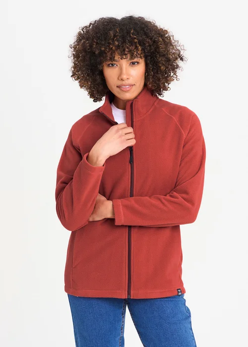 Cotton Traders Burnt Umber Microfleece Jacket - 3XL Image 1