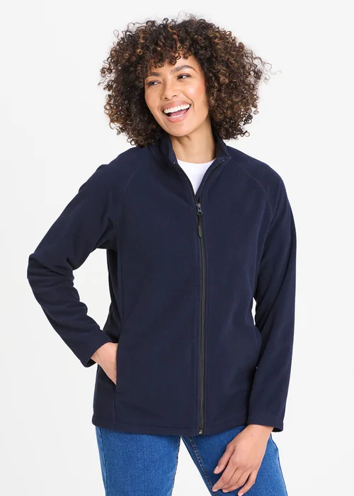 Cotton Traders Navy Microfleece Jacket - 2XL Image 1