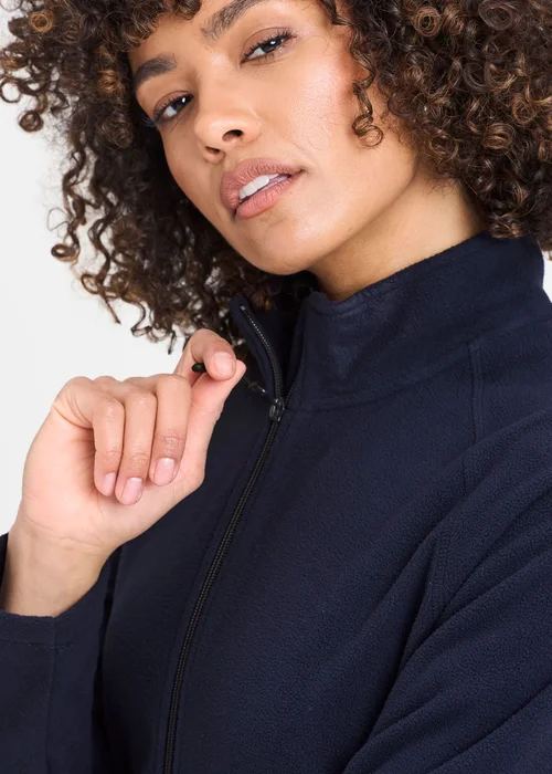 Cotton Traders Navy Microfleece Jacket - 2XL Image 3