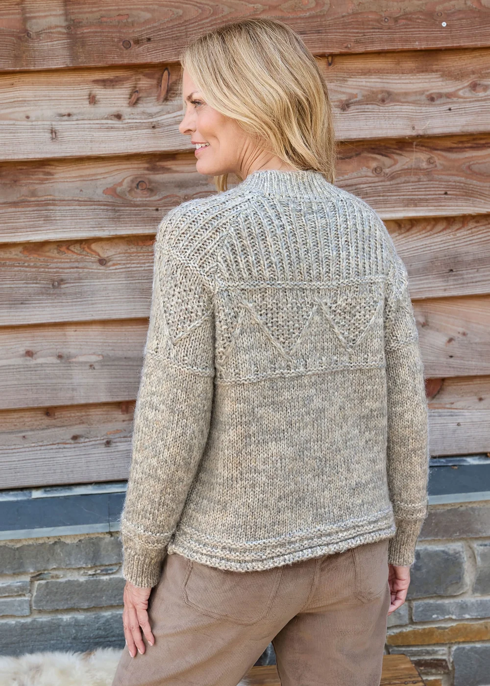 Cotton Traders Birch Cable Detail Jumper - 14 Image 3