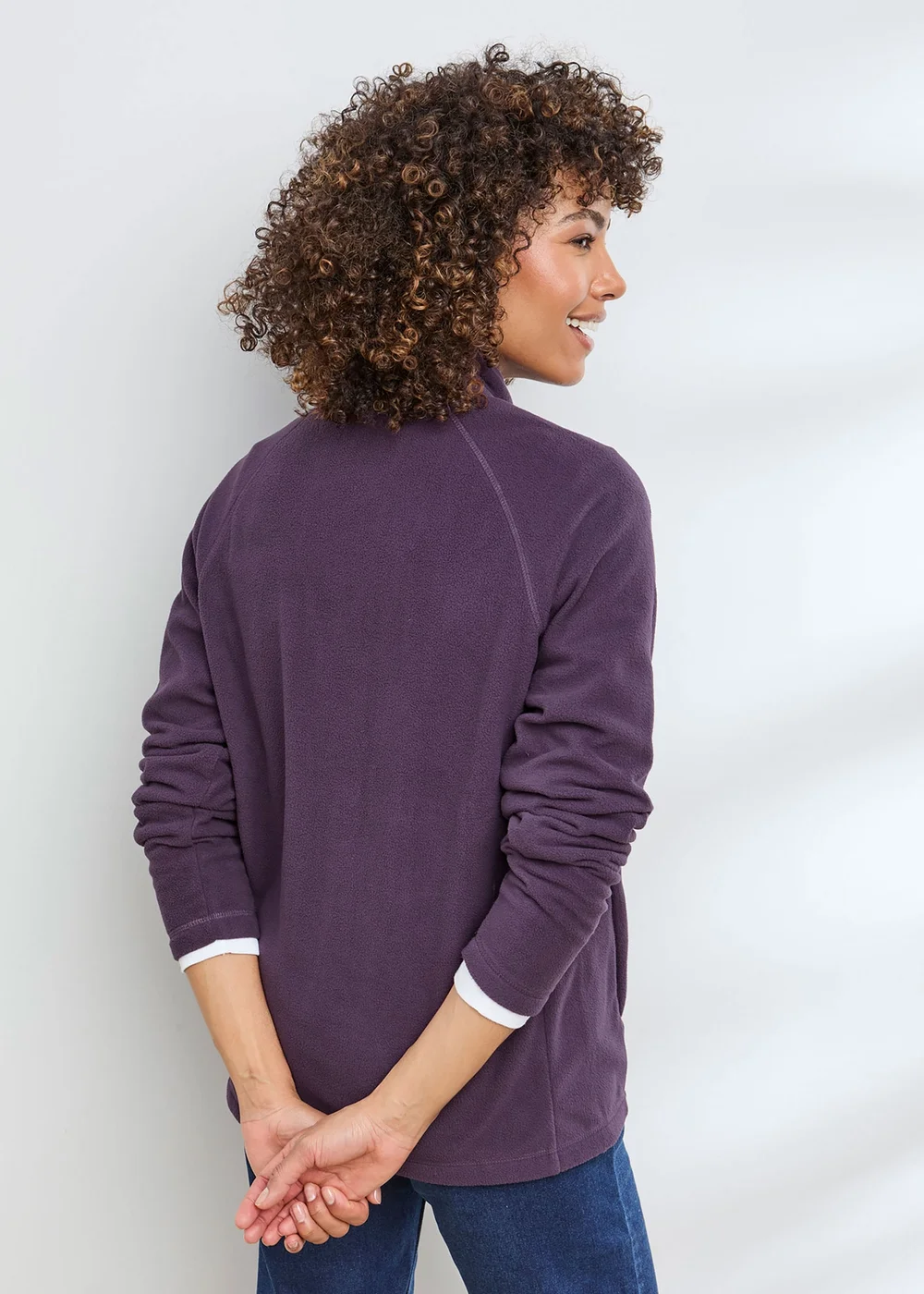 Cotton Traders Blackcurrant Microfleece Jacket - XS Image 3