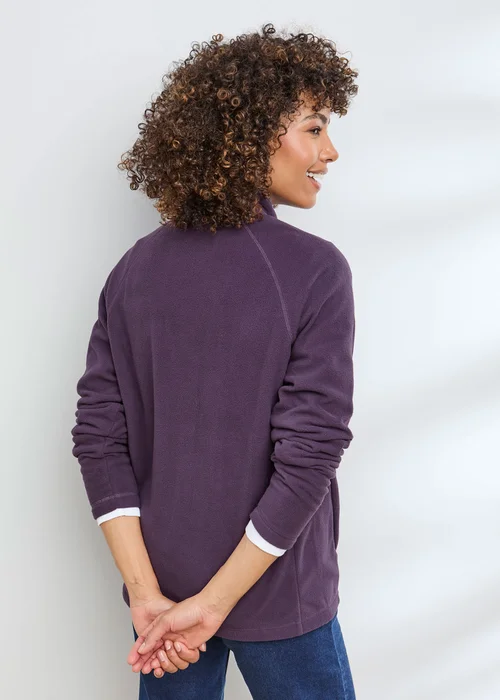 Cotton Traders Blackcurrant Microfleece Jacket - XS Image 3