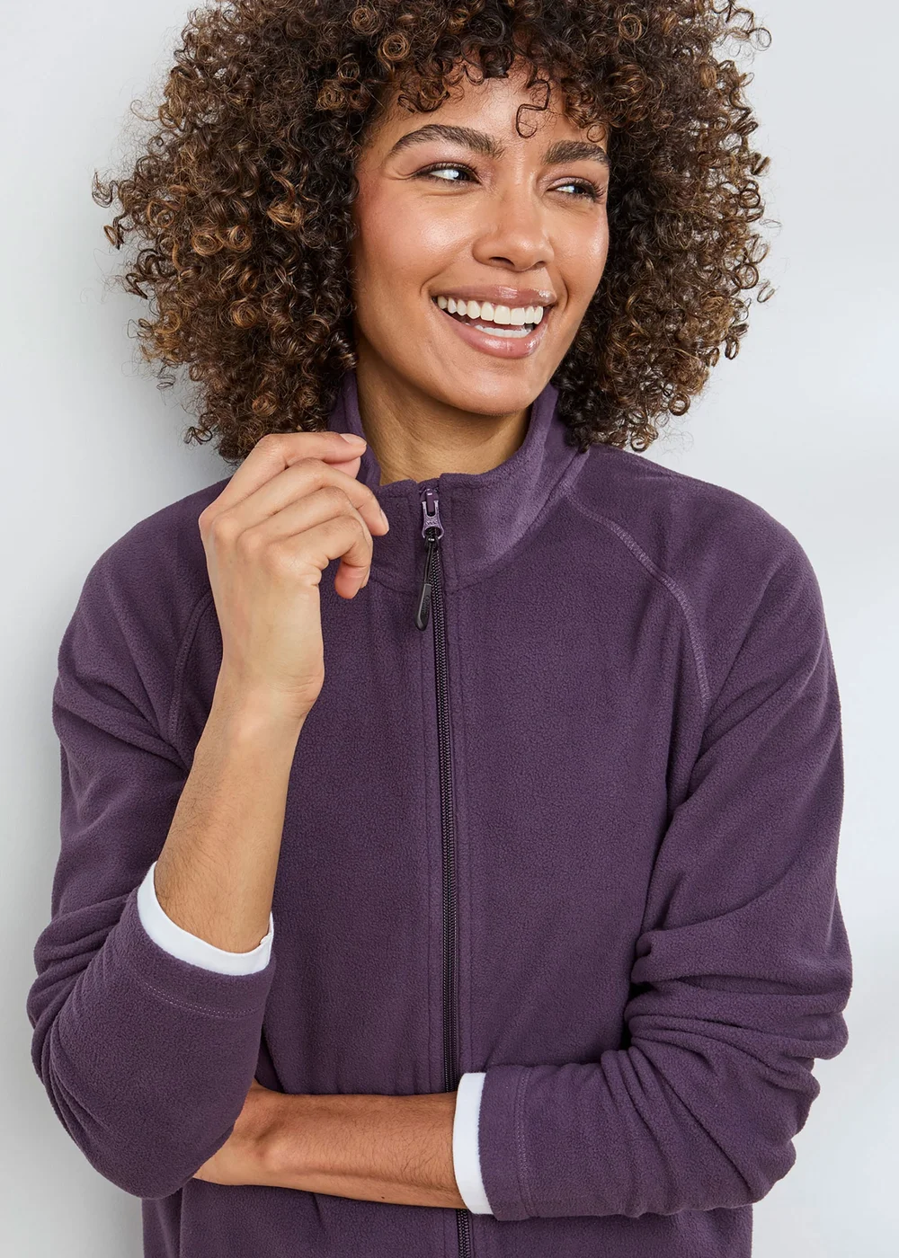 Cotton Traders Blackcurrant Microfleece Jacket - XS Image 4