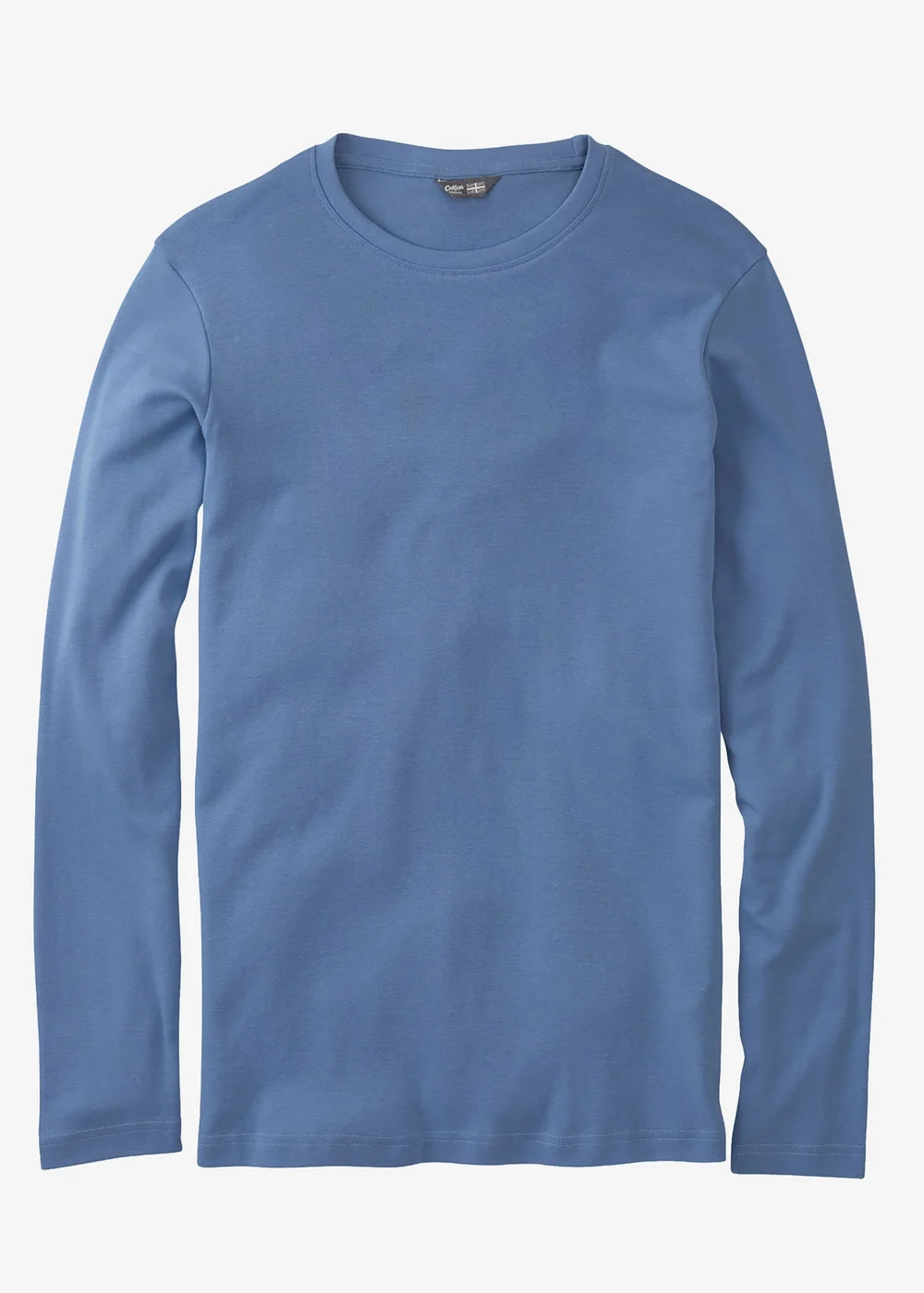 Cotton Traders Cornflower Blue Long Sleeve Crew Neck Base Layer Top - XS Image 4