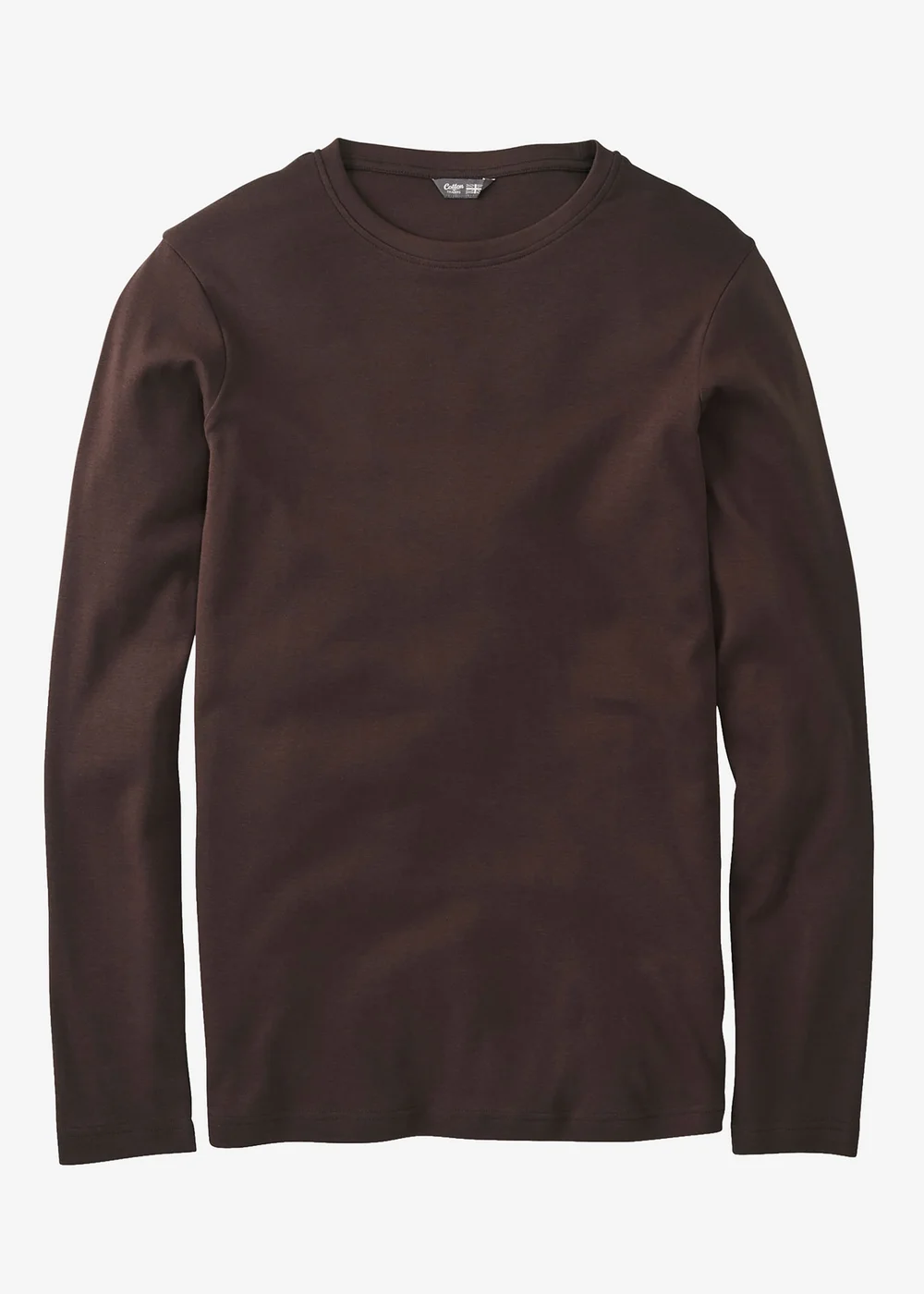Cotton Traders Dark Chocolate Long Sleeve Crew Neck Base Layer Top - L Image 4