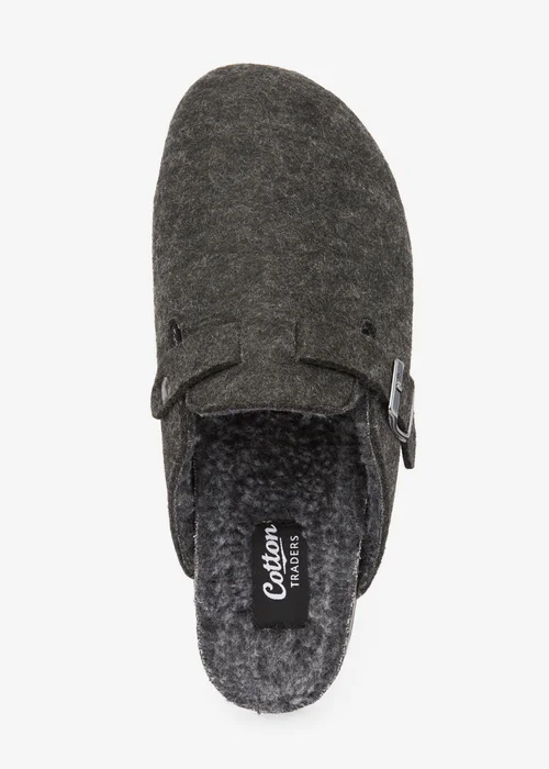 Cotton Traders Black Clog Slippers - 12 Image 2